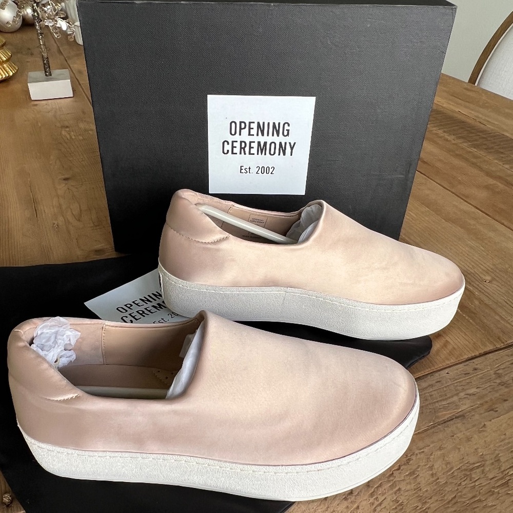 OPENING CEREMONY Cici Satin Platform Sneakers